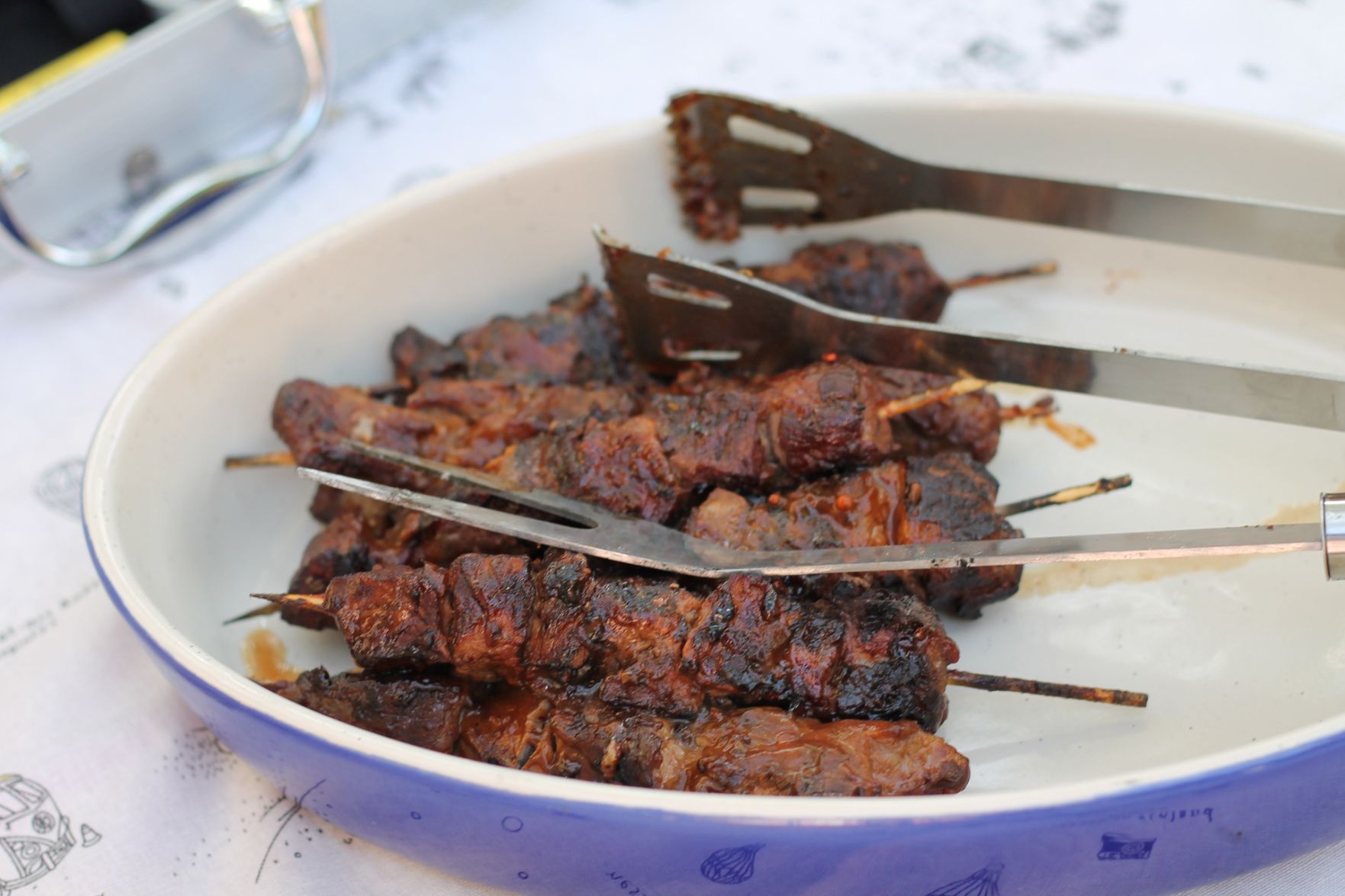 Barbecue on plate